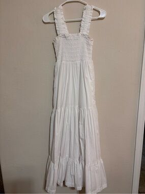Abercrombie & Fitch White Tiered Maxi Dress